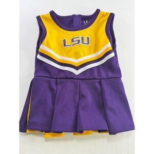 Little King LSU Tigers Purple Gold Cheerleader Dress Infant 6MO NCAA